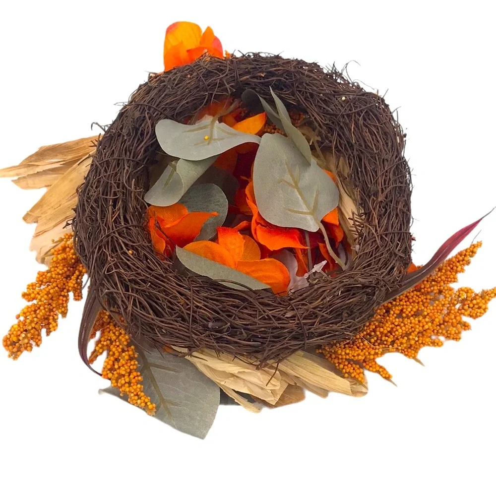 Mini Harvest Wreath Floral Arrangement Decor
